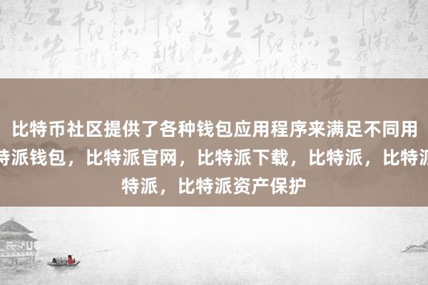 比特币社区提供了各种钱包应用程序来满足不同用户需求比特派钱包，比特派官网，比特派下载，比特派，比特派资产保护