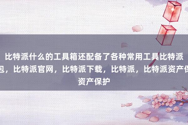 比特派什么的工具箱还配备了各种常用工具比特派钱包，比特派官网，比特派下载，比特派，比特派资产保护