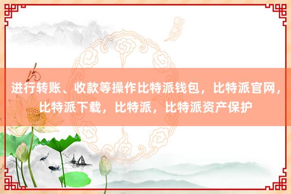 进行转账、收款等操作比特派钱包，比特派官网，比特派下载，比特派，比特派资产保护