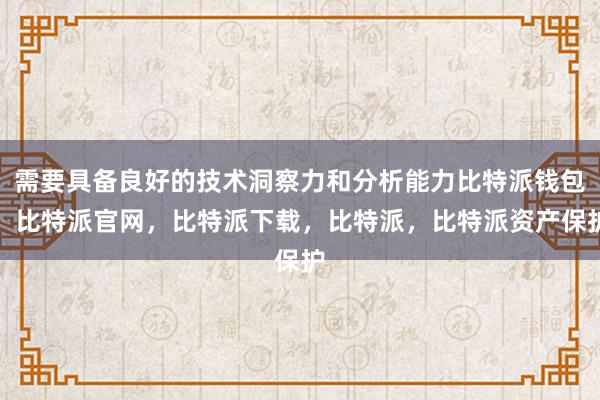 需要具备良好的技术洞察力和分析能力比特派钱包，比特派官网，比特派下载，比特派，比特派资产保护